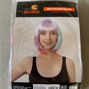 New in Package Multi Colored Bob Wig Pastel Mermaid colors One size